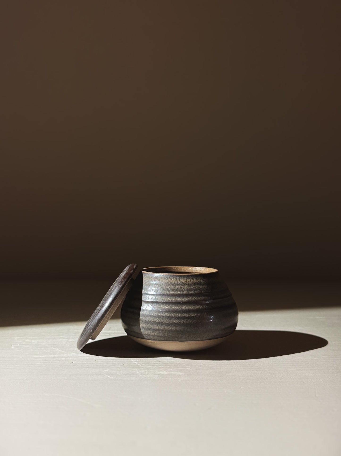 Lidded Jar - Black Truffle #03
