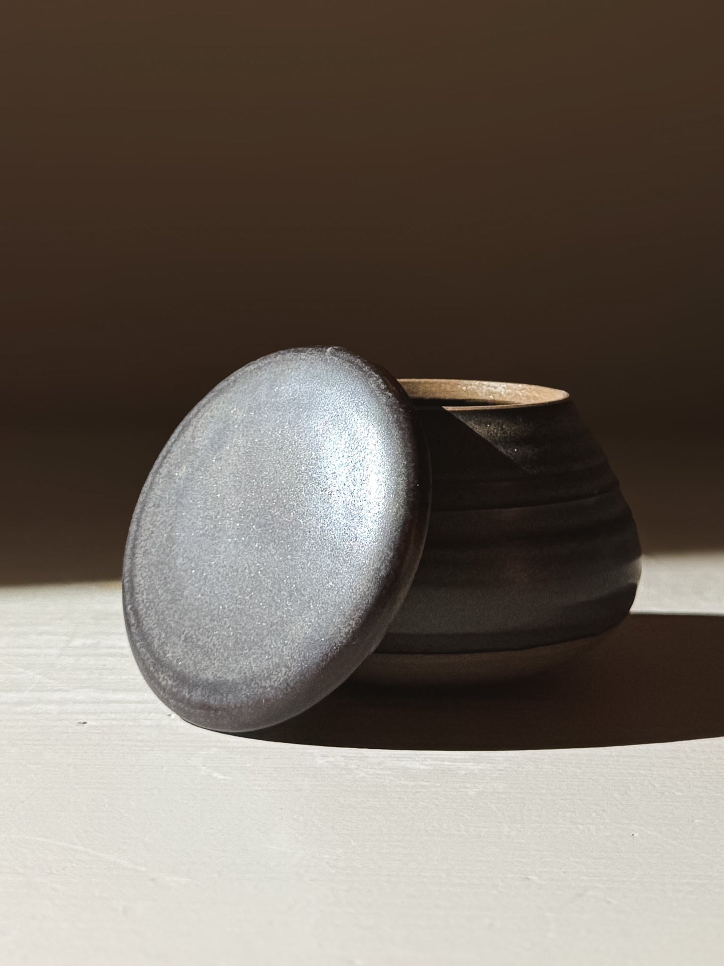 Lidded Jar - Black Truffle #03