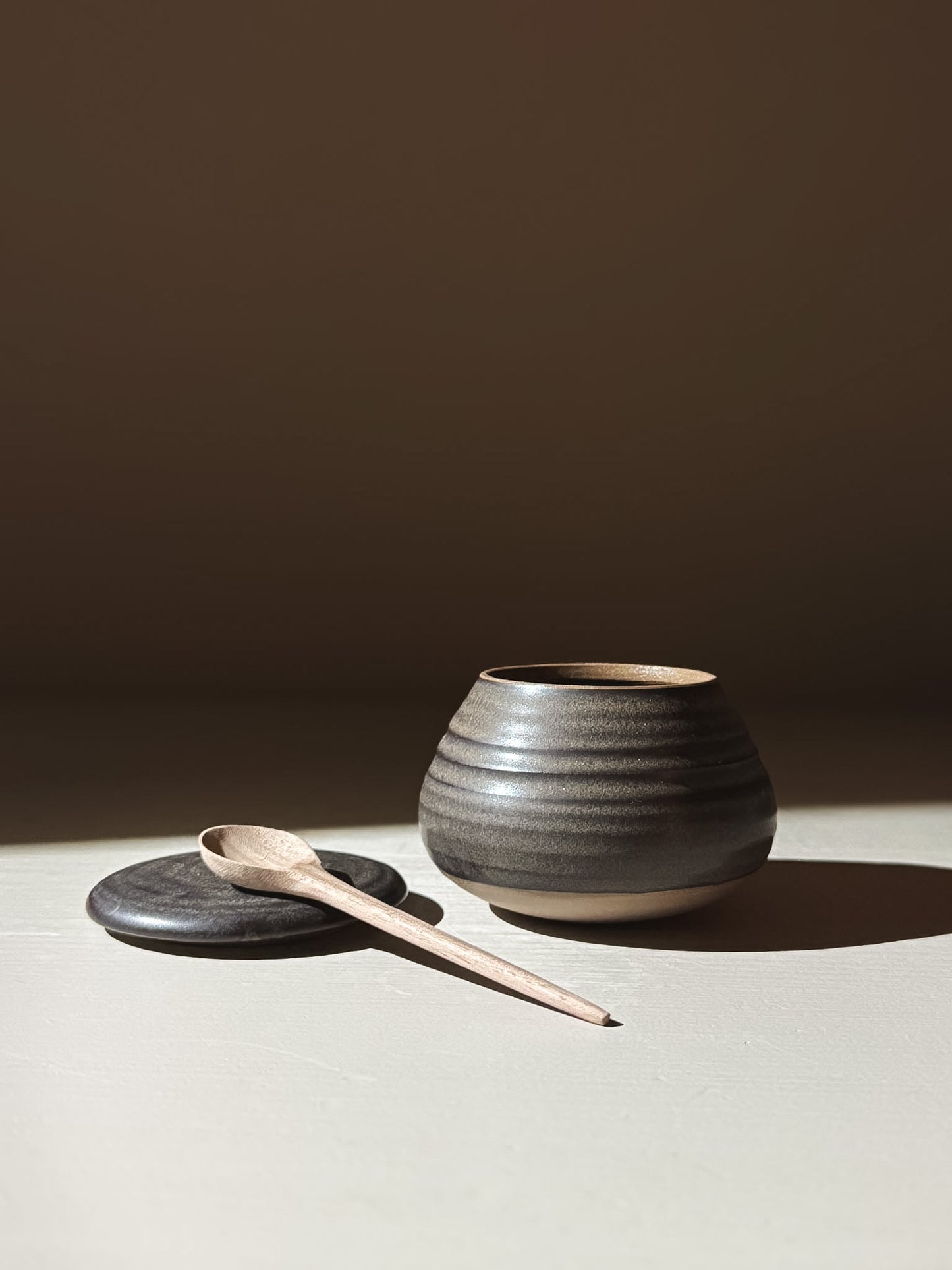 Lidded Jar - Black Truffle #03
