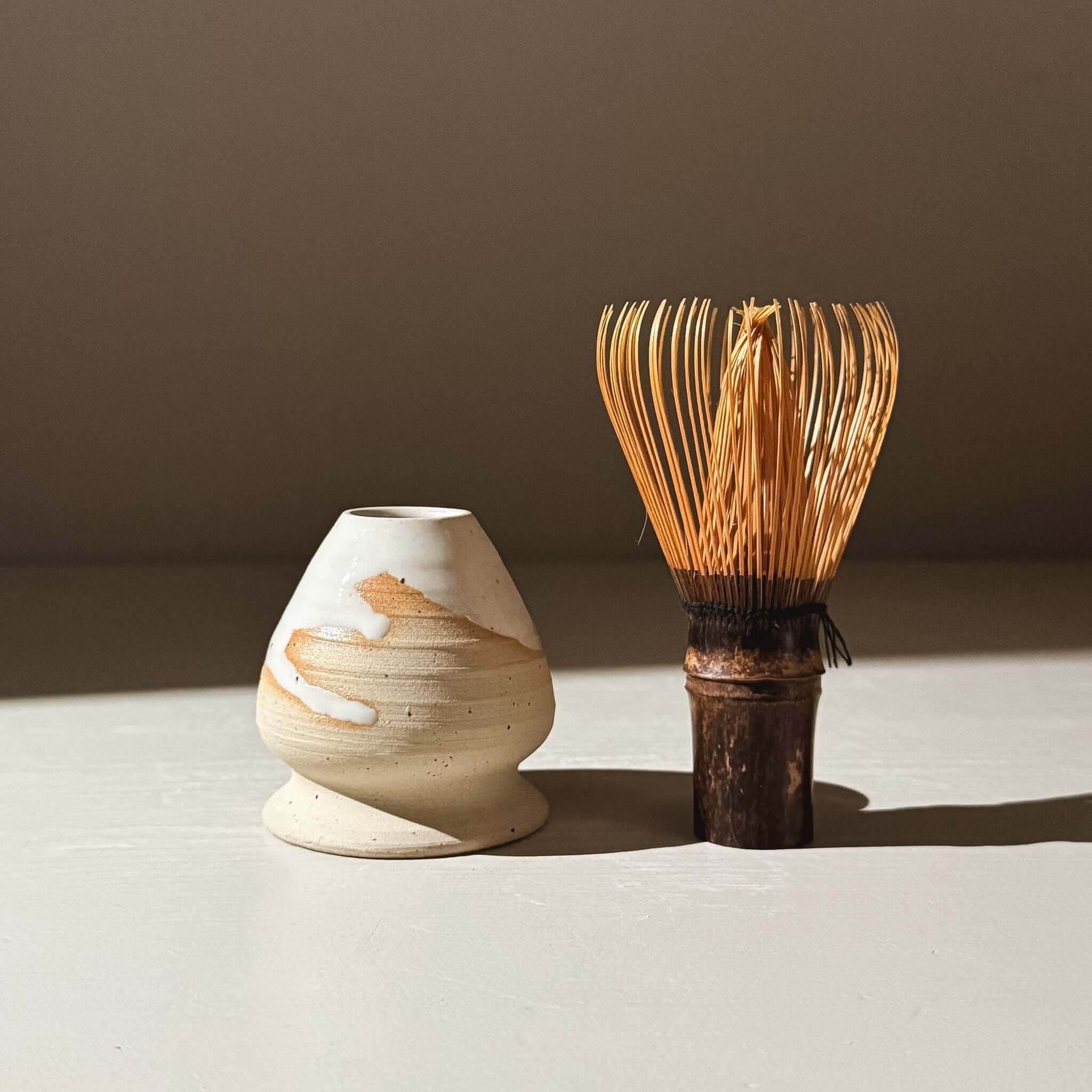 Whisk Holder - Glossy White Glaze