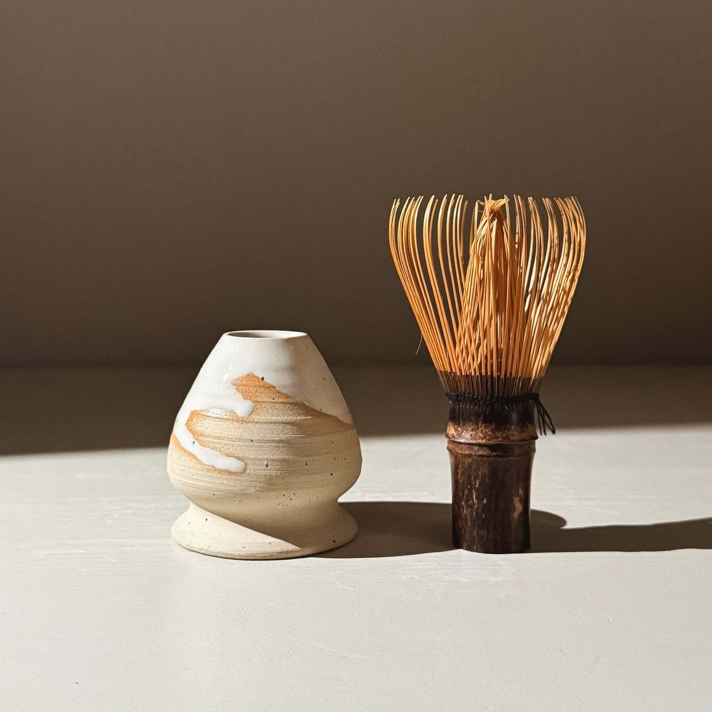 Whisk Holder - Glossy White Glaze