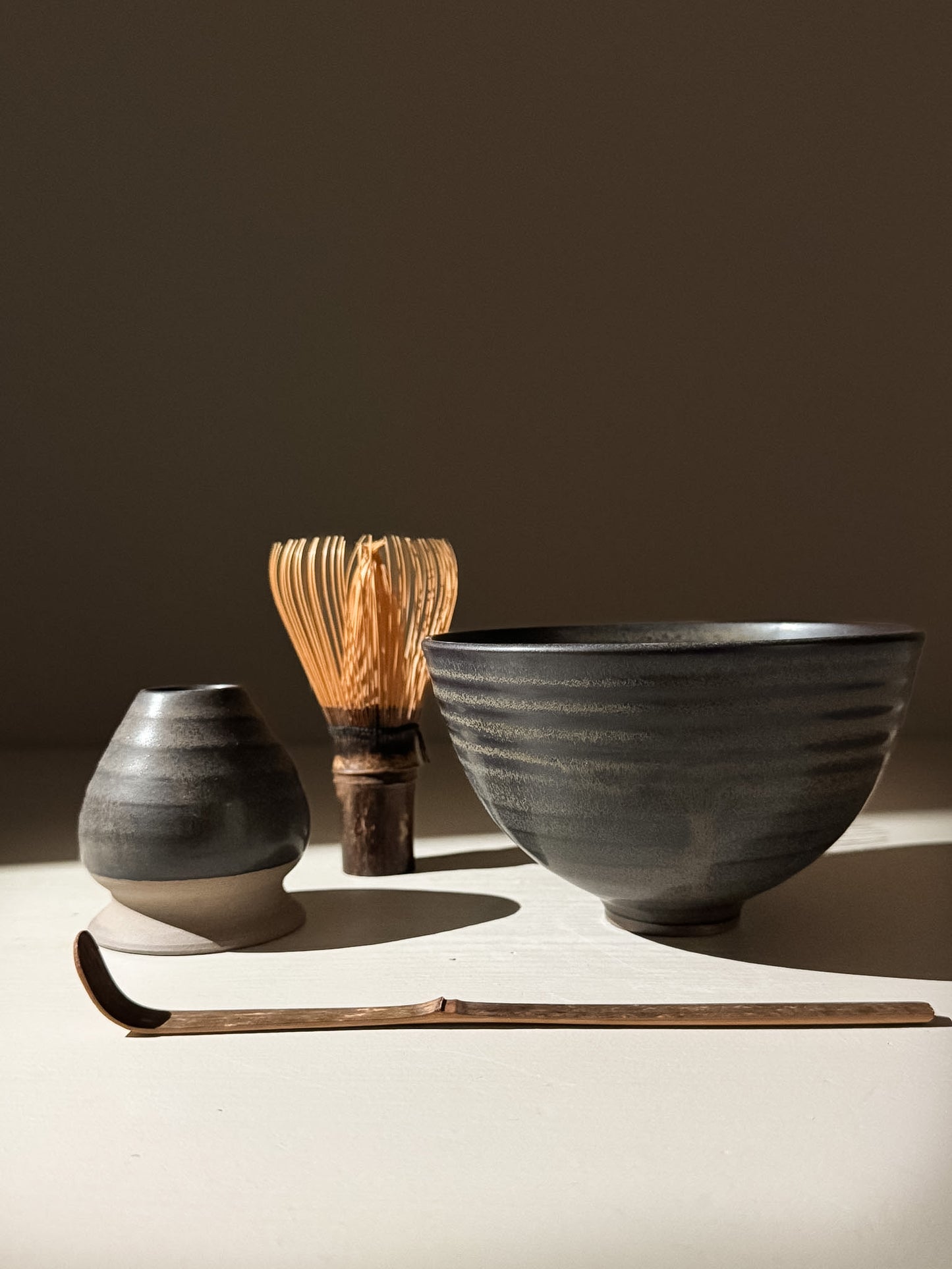 Rounded Matcha Bowl Black Truffle #01