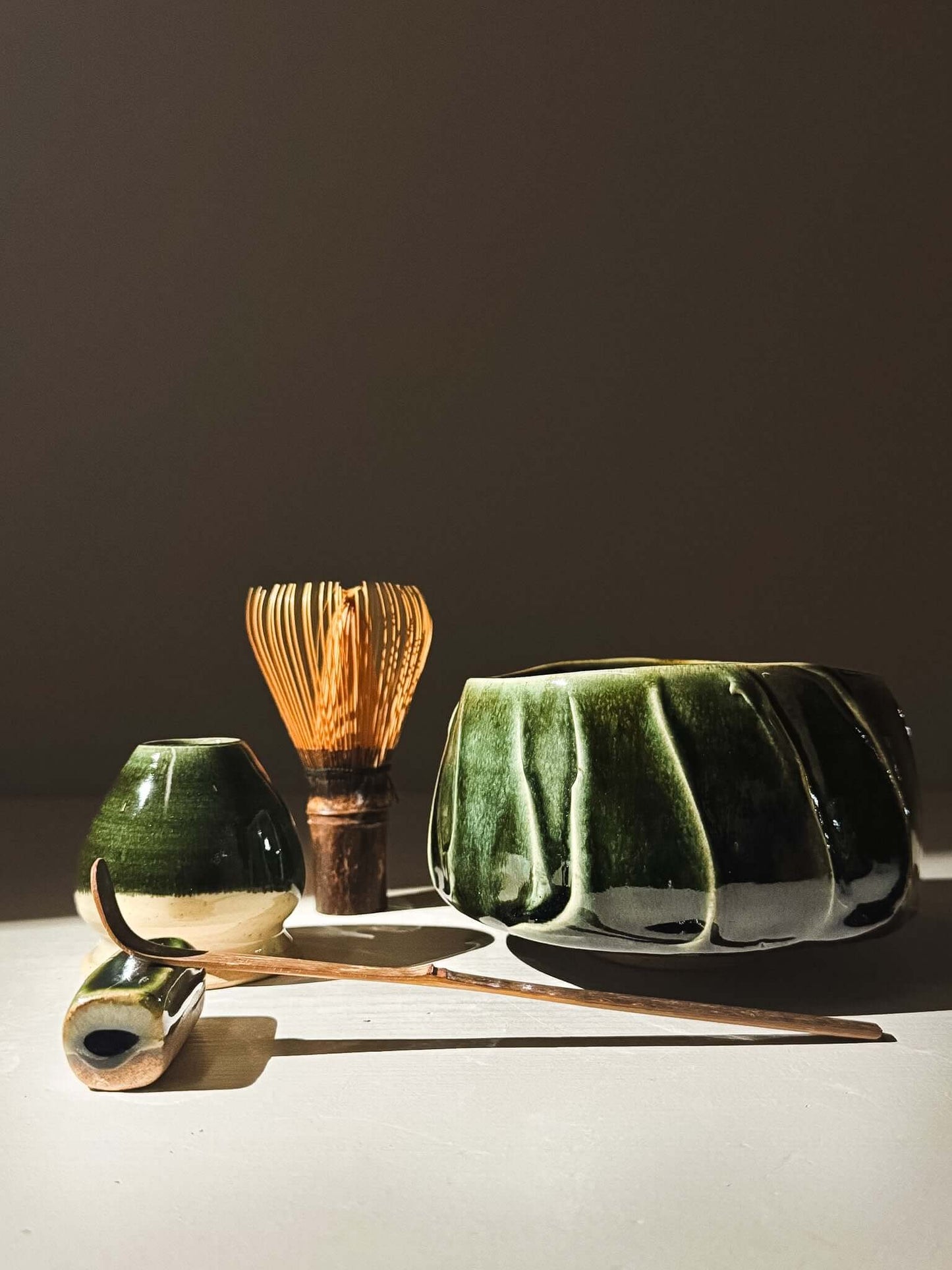 Textured Matcha Bowl - Hinoki #05