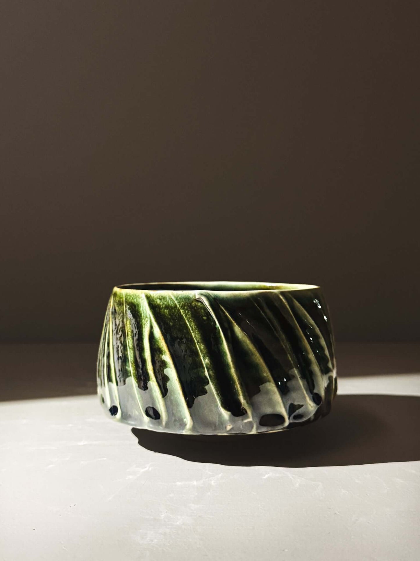 Textured Matcha Bowl - Hinoki #01