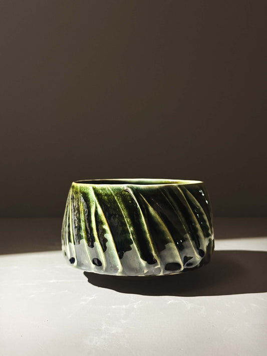 Gestructureerde Matcha Kom - Hinoki Serie #01