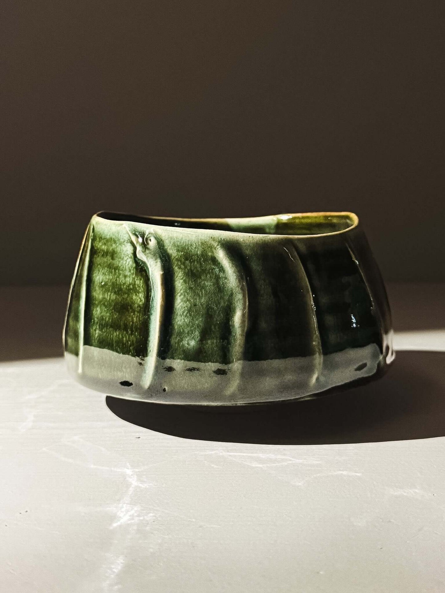 Textured Matcha Bowl - Hinoki #02