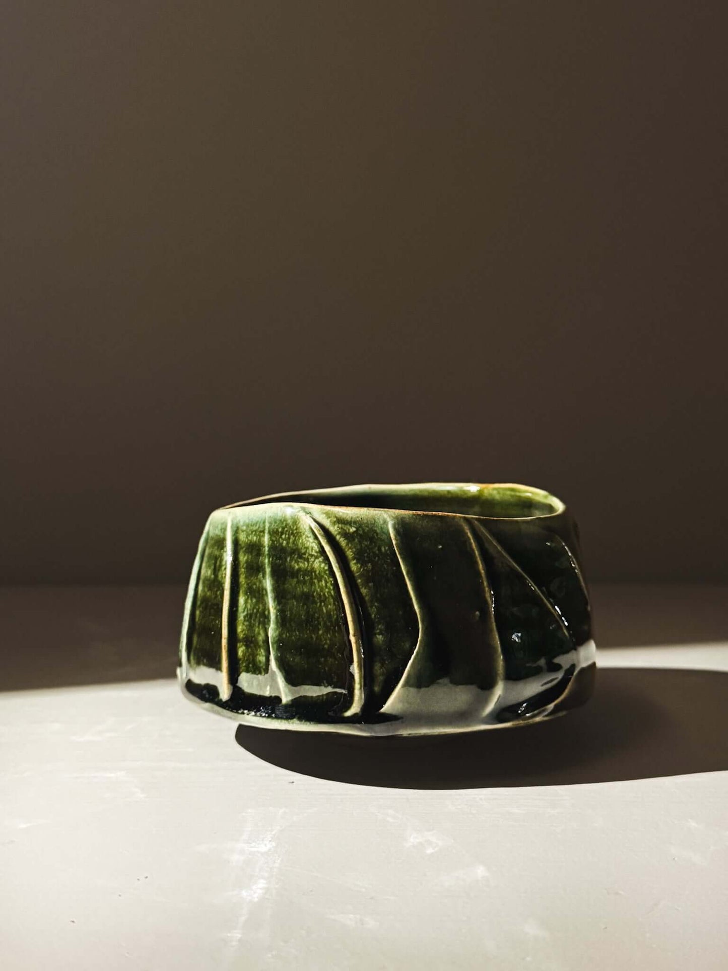 Textured Matcha Bowl - Hinoki #02