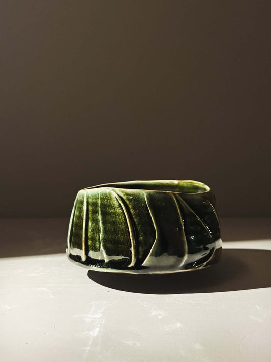 Gestructureerde Matcha Kom - Hinoki Serie #02