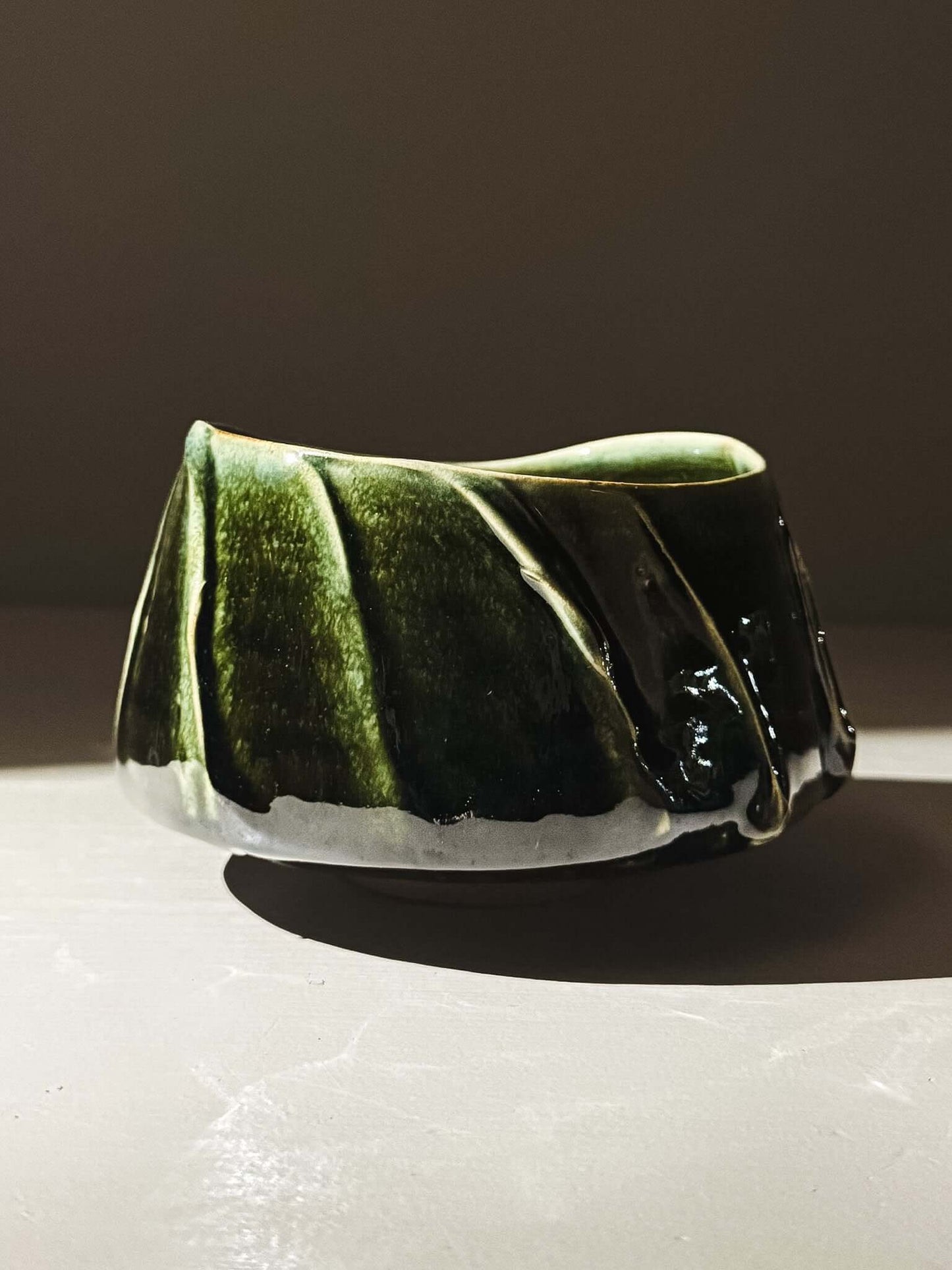 Textured Matcha Bowl - Hinoki #03