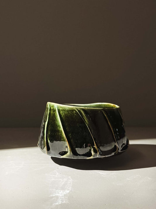 Gestructureerde Matcha Kom - Hinoki Serie #04