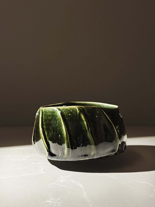 Gestructureerde Matcha Kom - Hinoki Serie #05