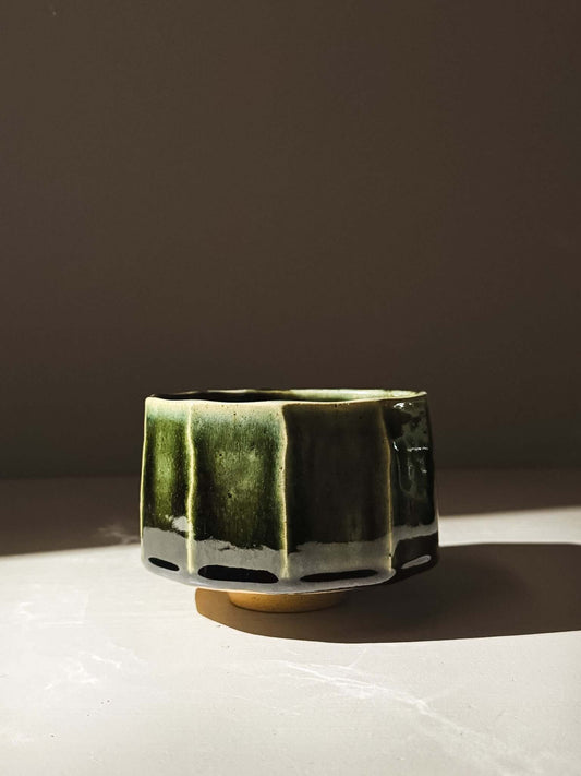 Matcha Kom met Facetten- Hinoki Serie #01