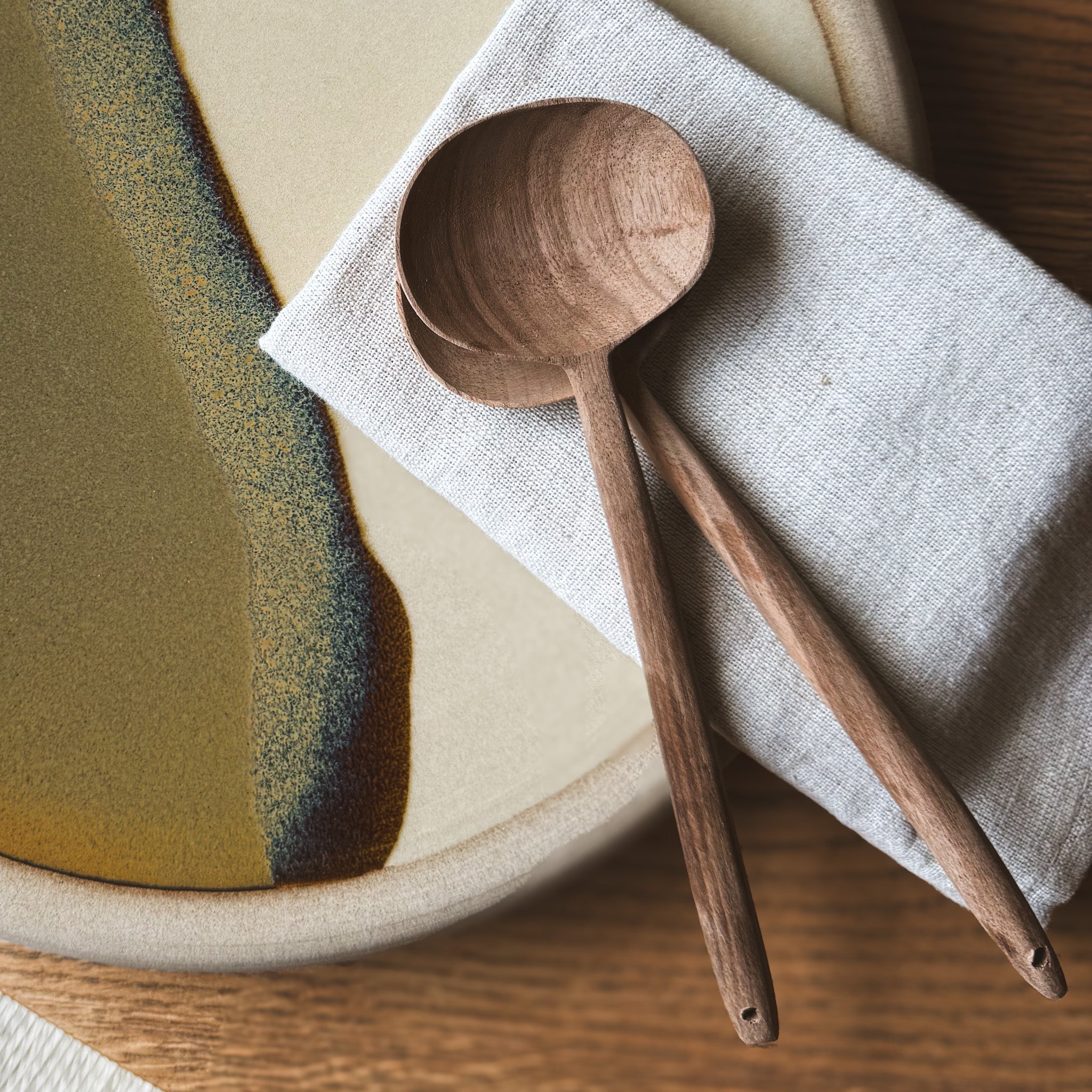 Wooden Serving Spoons - Hand Carved in Marrakech