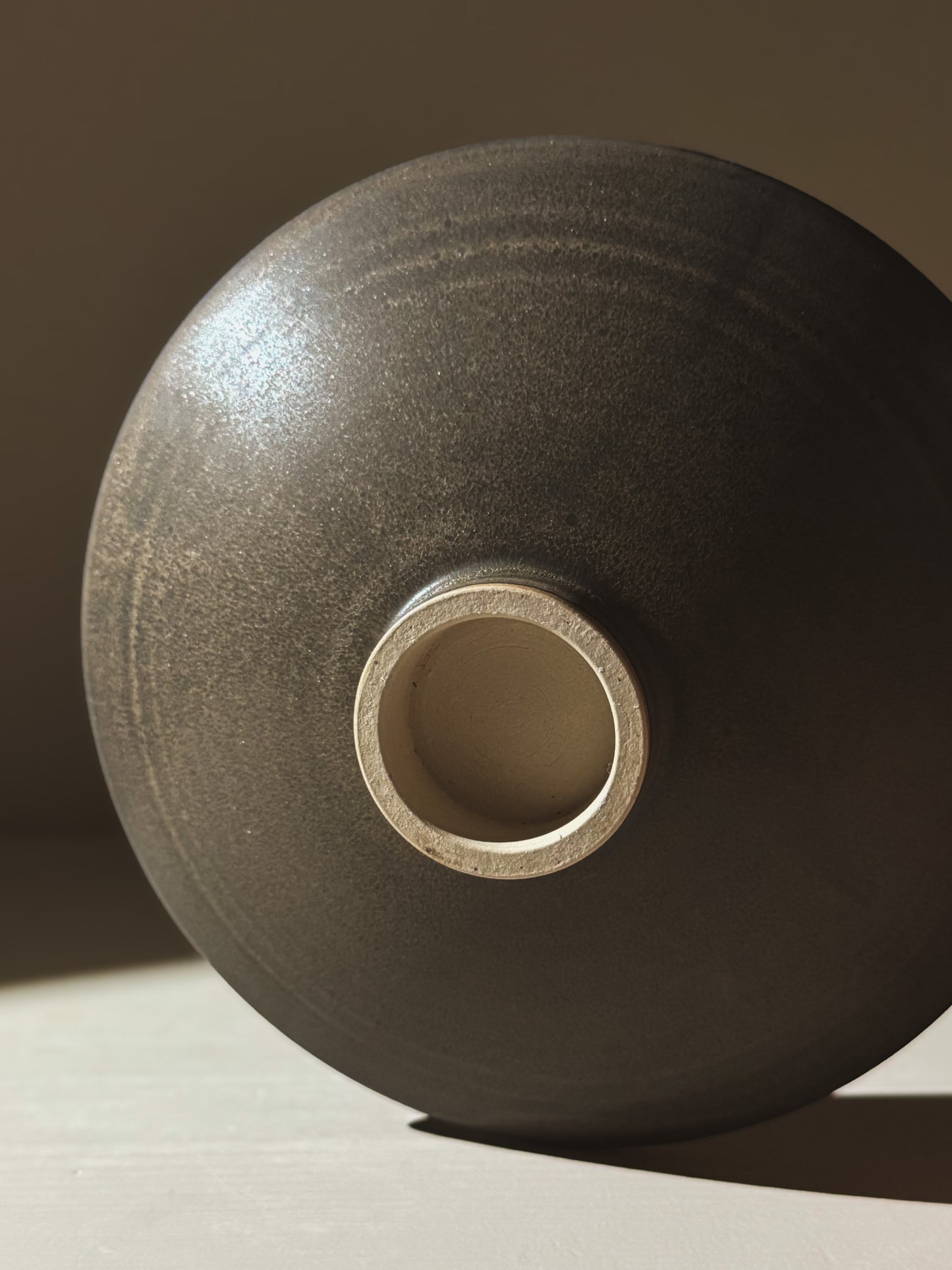 Footed Serving Bowl – Black Truffle #02