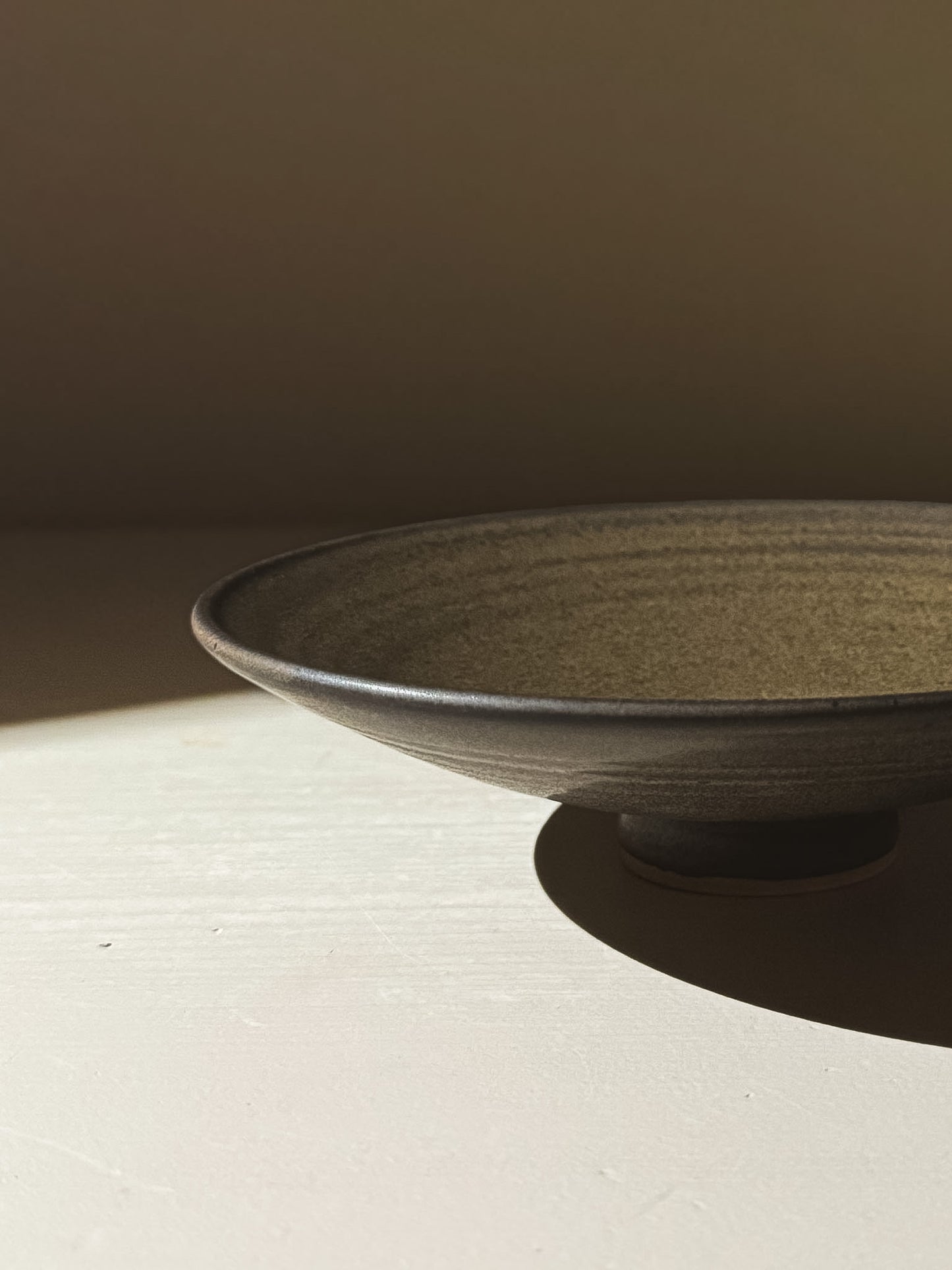 Footed Serving Bowl – Black Truffle #02