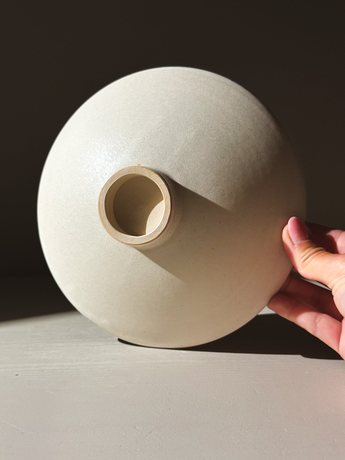 Footed Serving Bowl – EggShell
