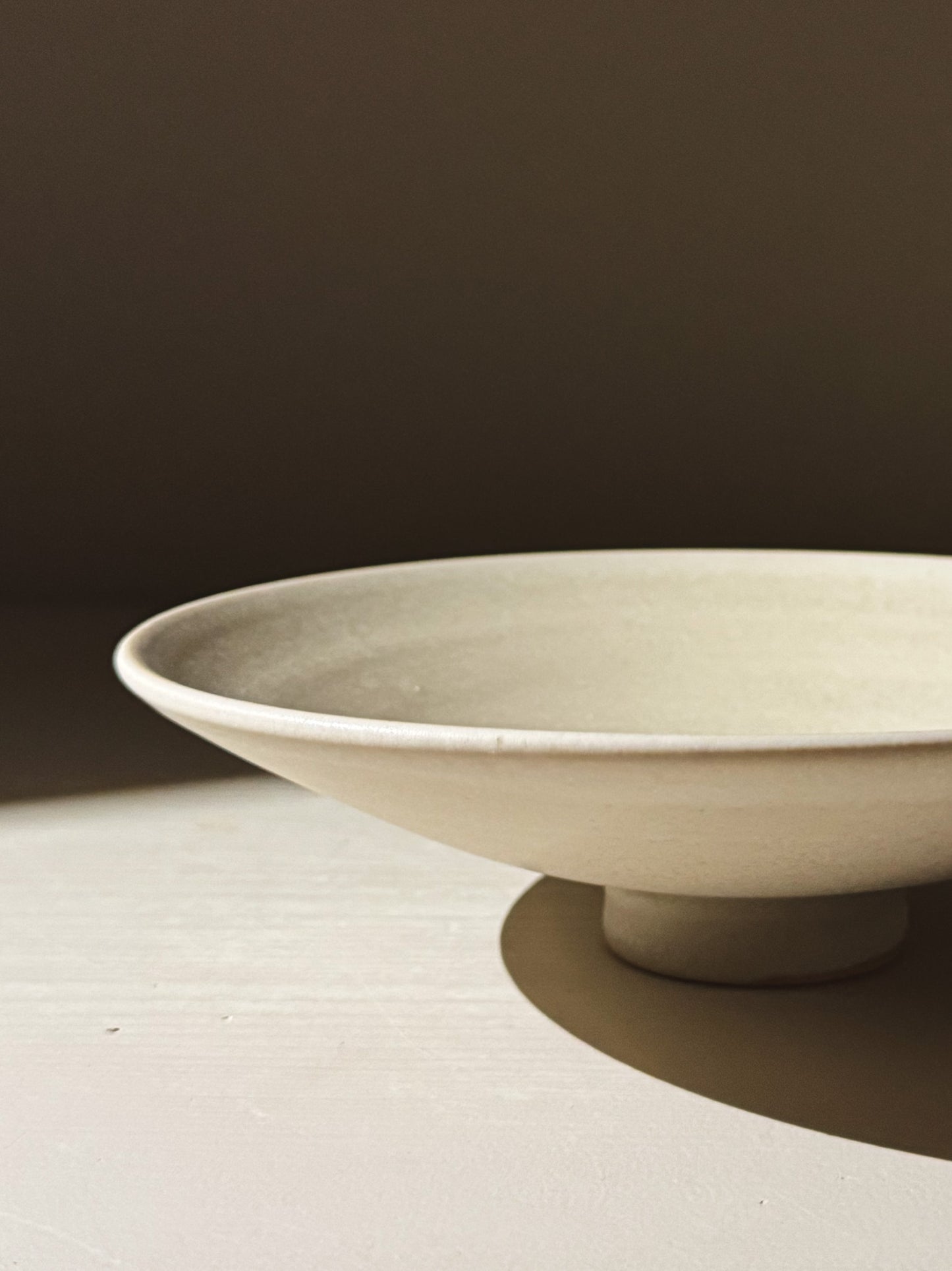 Footed Serving Bowl – EggShell