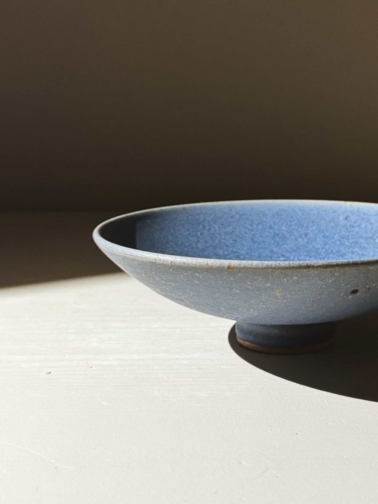 Footed Serving Bowl – Blue