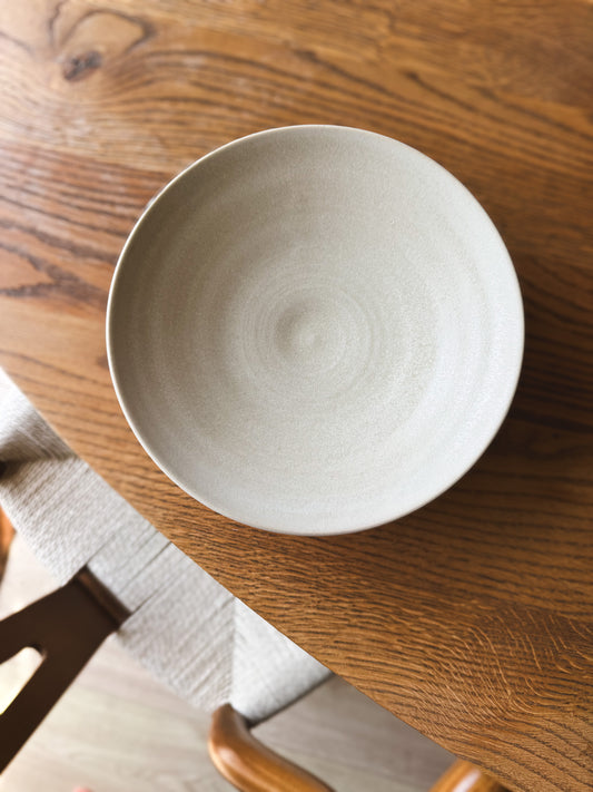 Footed Serving Bowl – EggShell