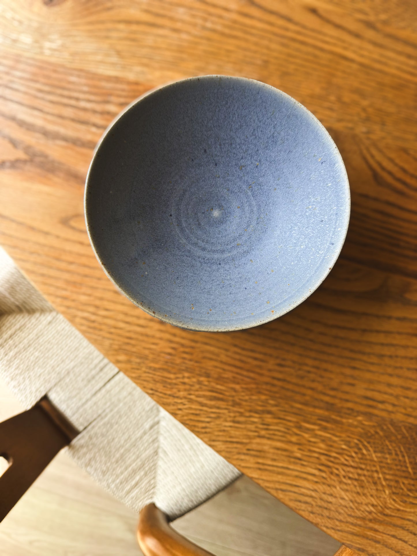 Footed Serving Bowl – Blue