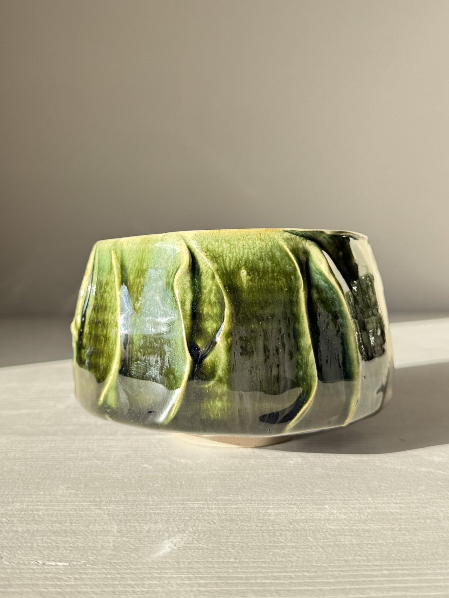 Gestructureerde Matcha Kom - Hinoki Serie #01