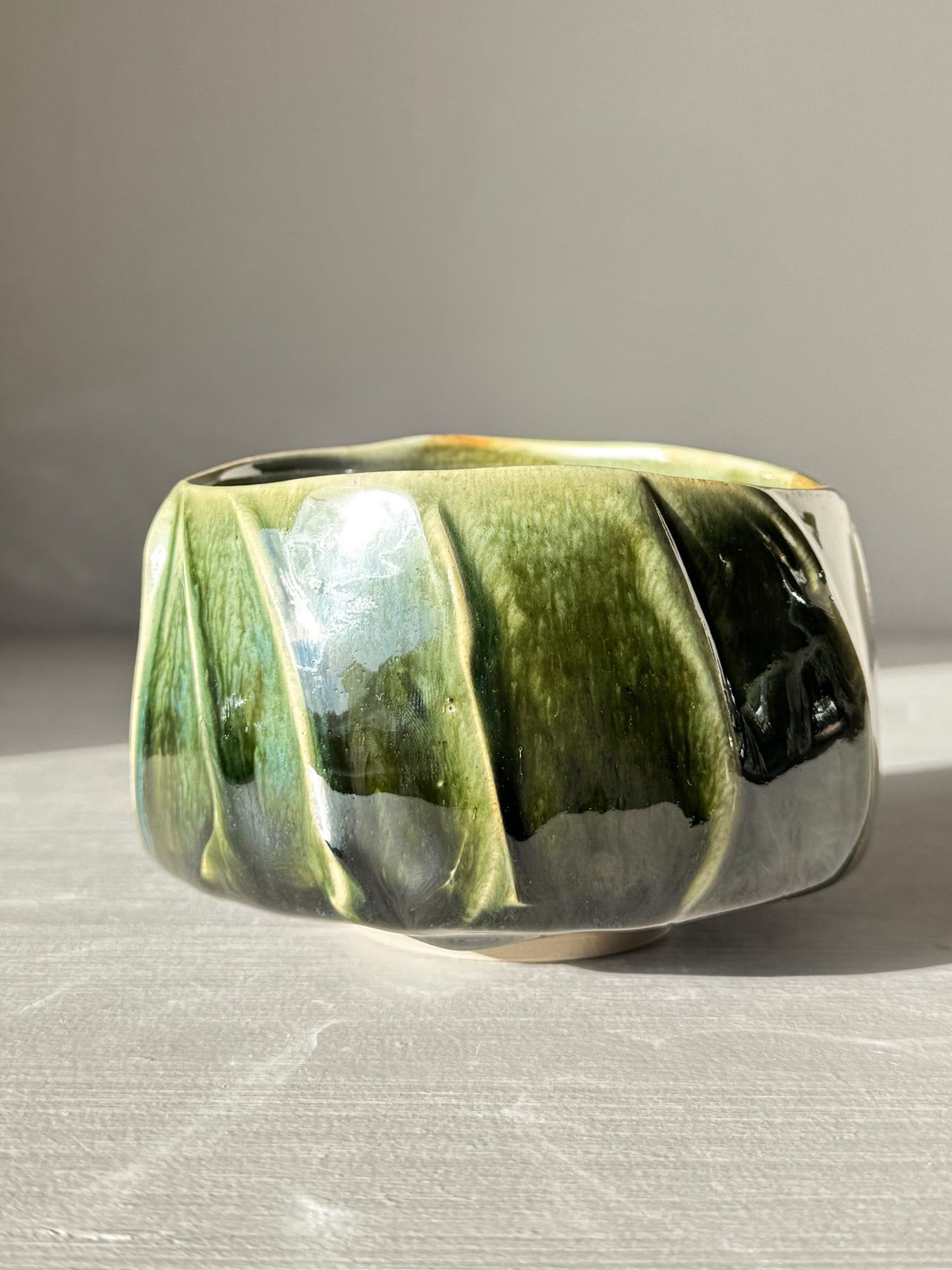 Gestructureerde Matcha Kom - Hinoki Serie #02