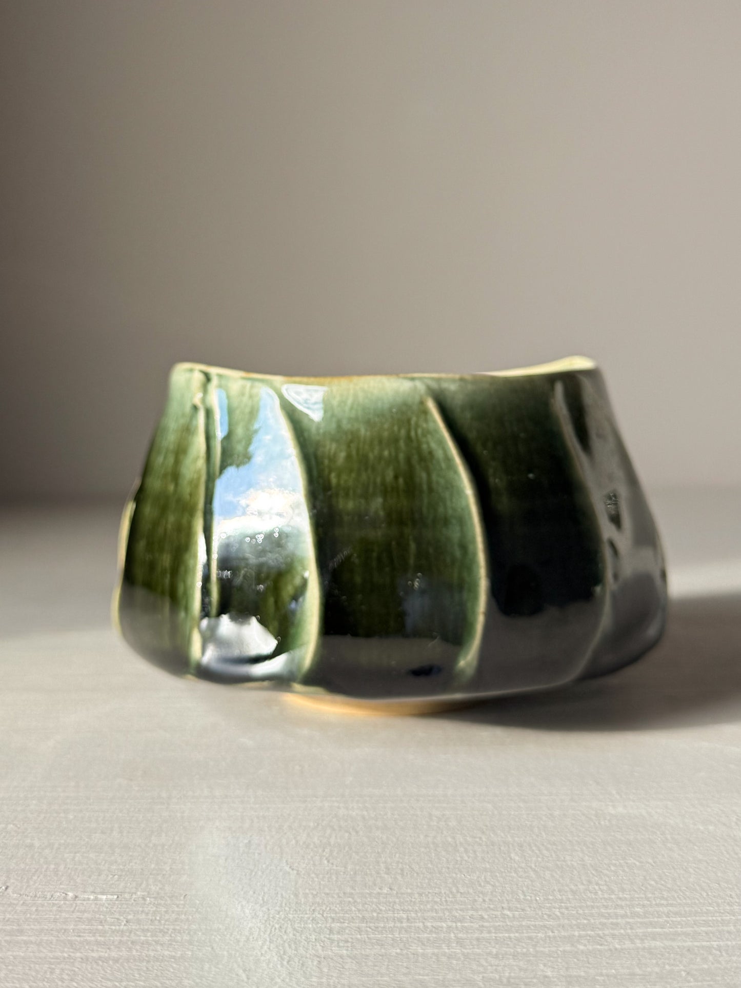 Gestructureerde Matcha Kom - Hinoki Serie #06