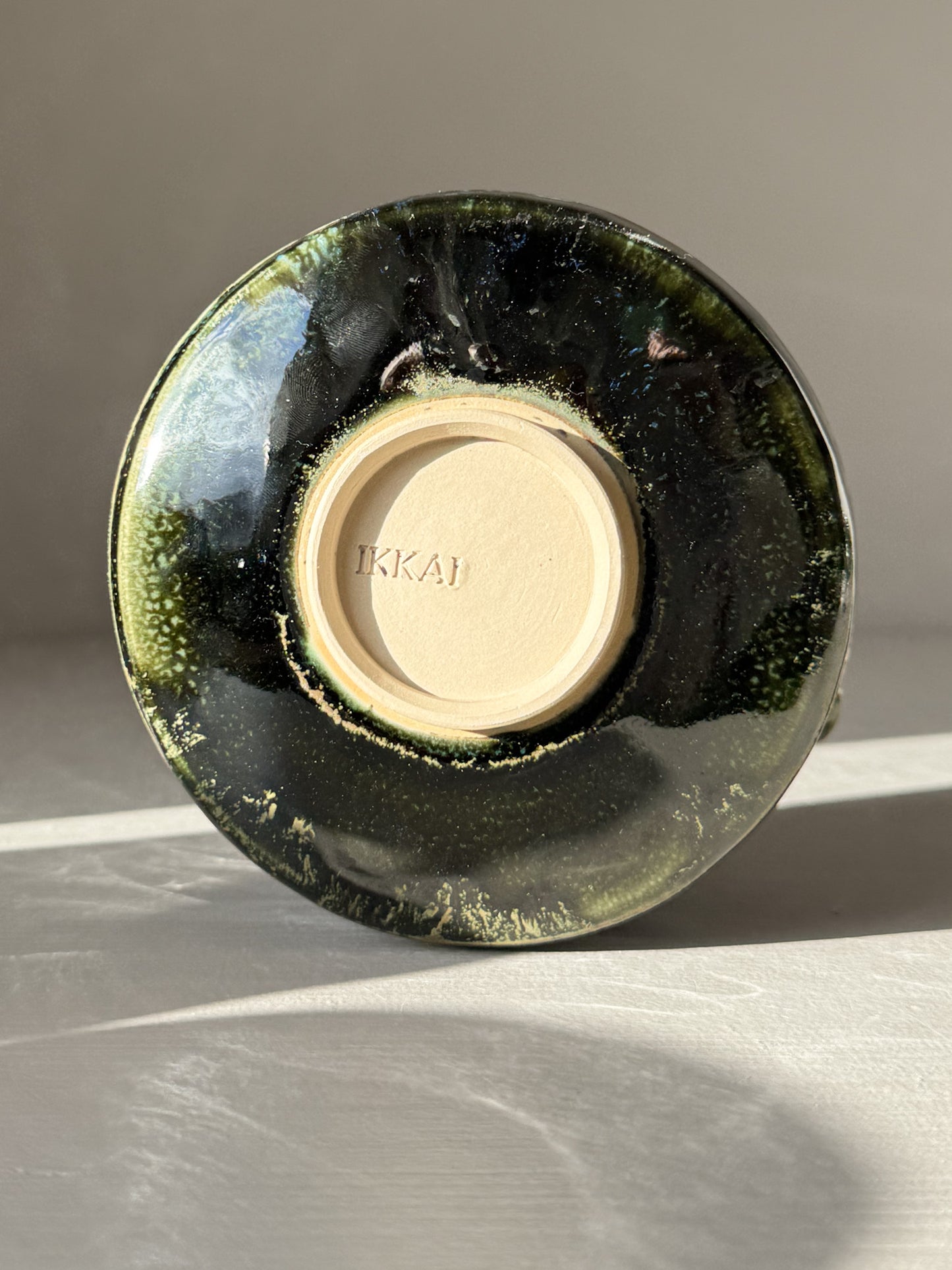 Textured Matcha Kom met Schenktuit - Hinoki #03