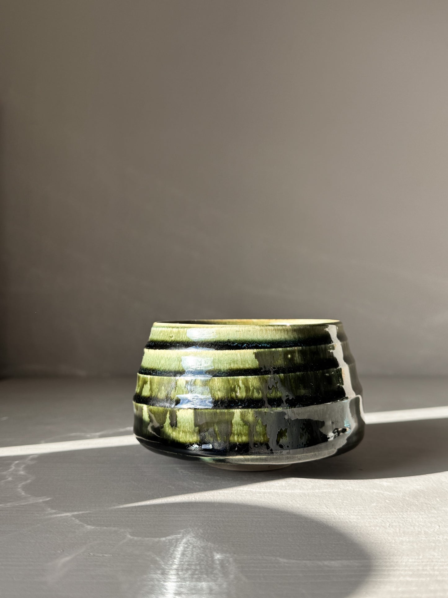 Gestructureerde Matcha Kom - Hinoki Serie #18