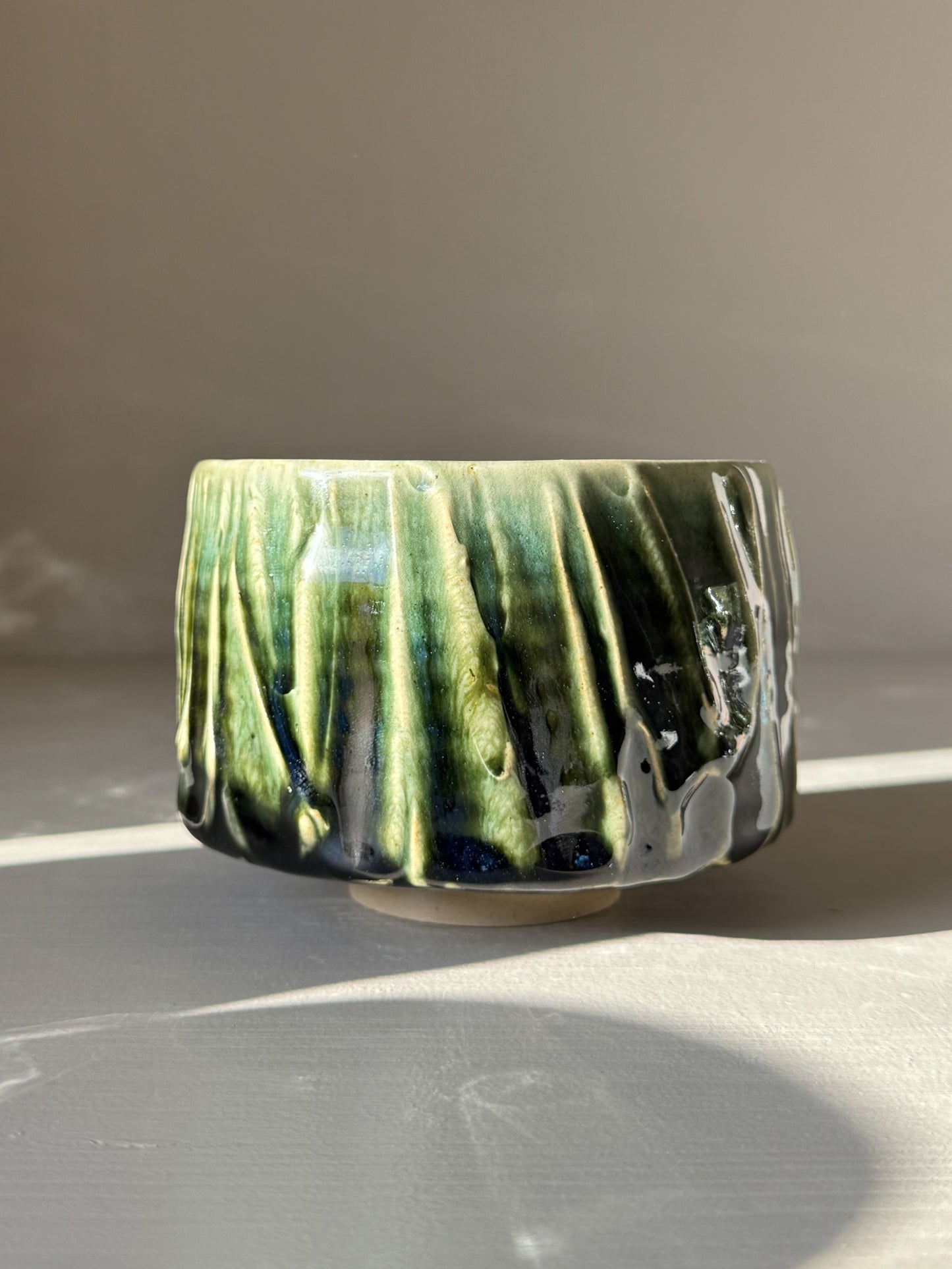 Gestructureerde Matcha Kom - Hinoki Serie #07