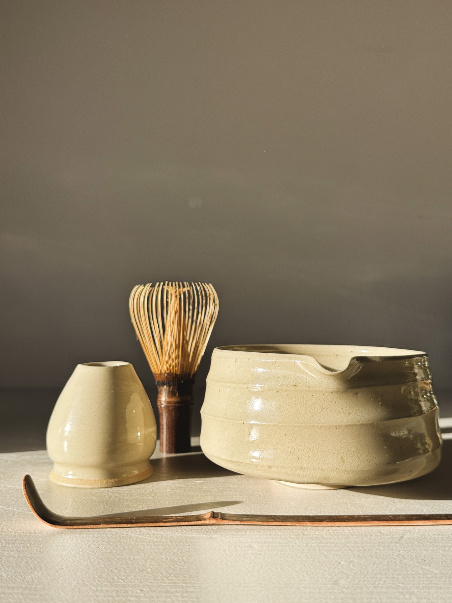 Textured Matcha Bowl Spout - Clear #01