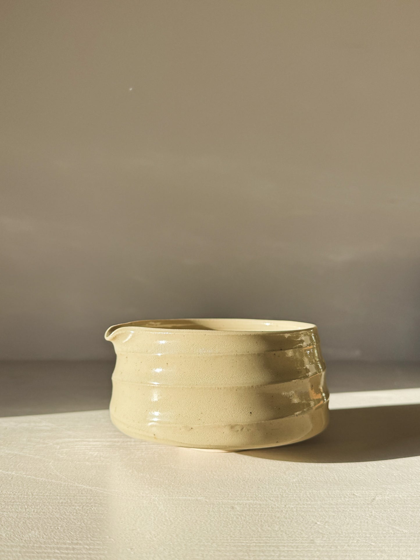 Textured Matcha Bowl Spout - Clear #01