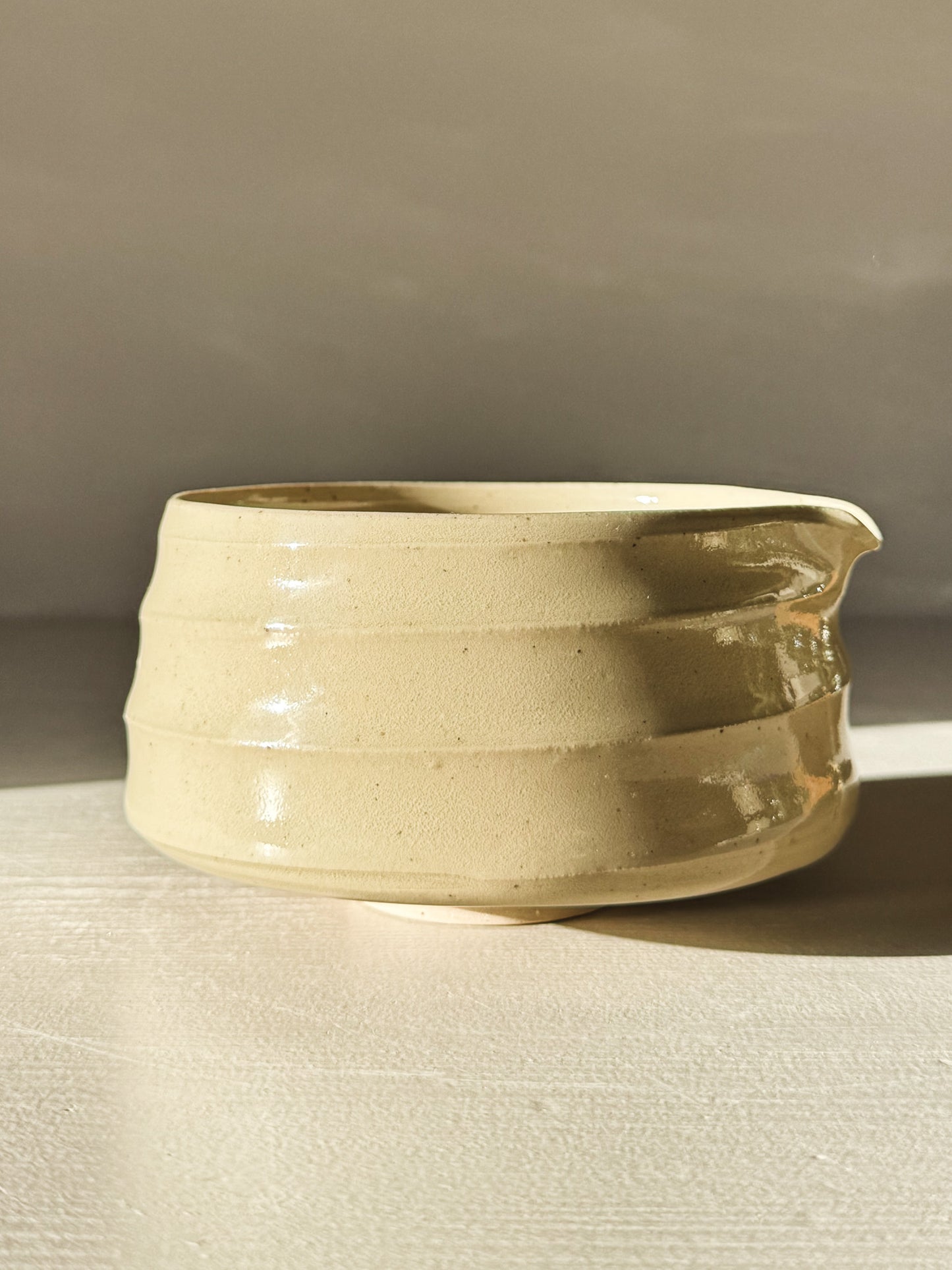 Textured Matcha Bowl Spout - Clear #01