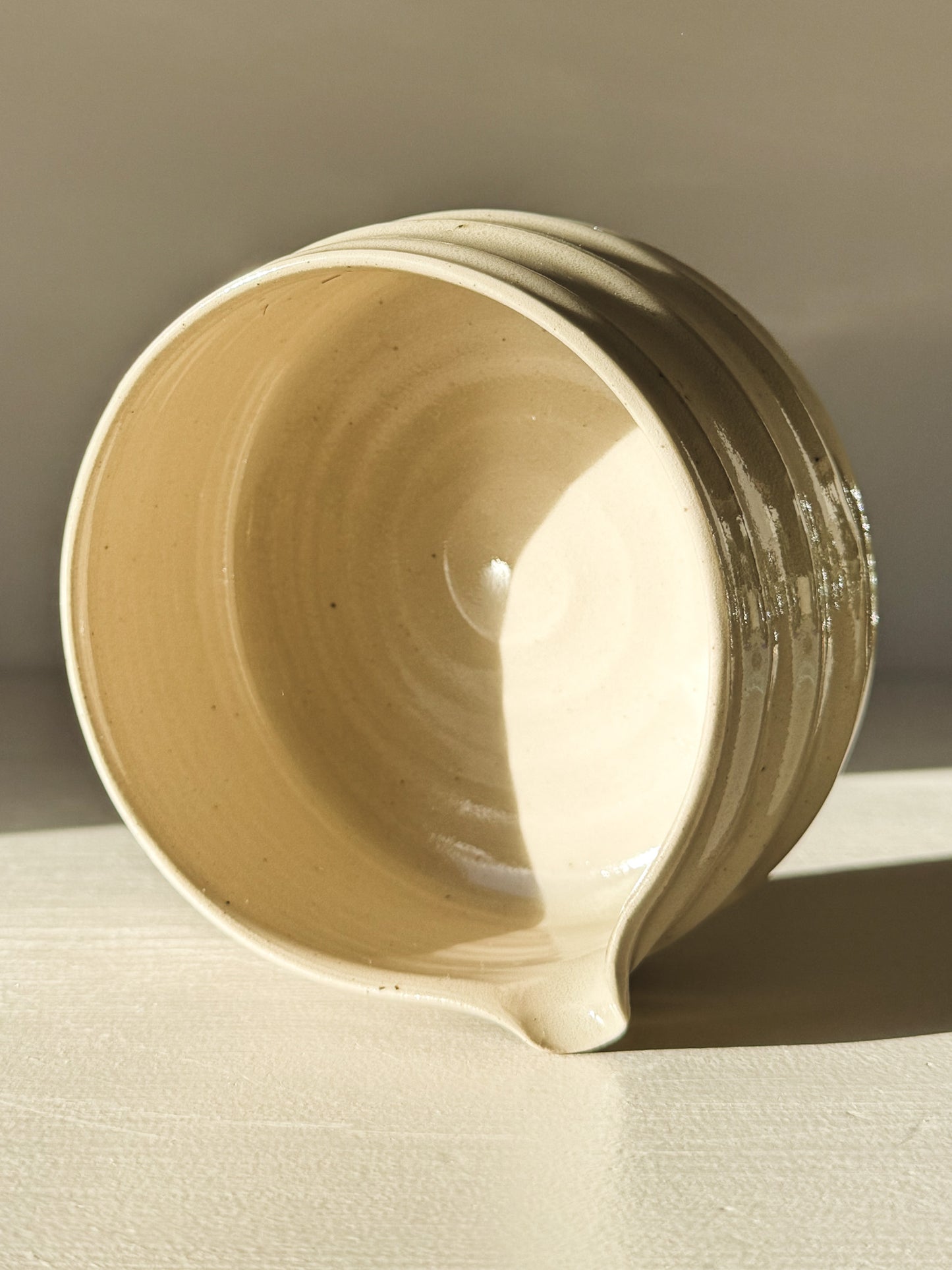 Textured Matcha Bowl Spout - Clear #01