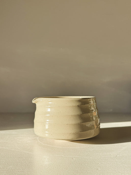 Textured Matcha Bowl Spout - Clear #02