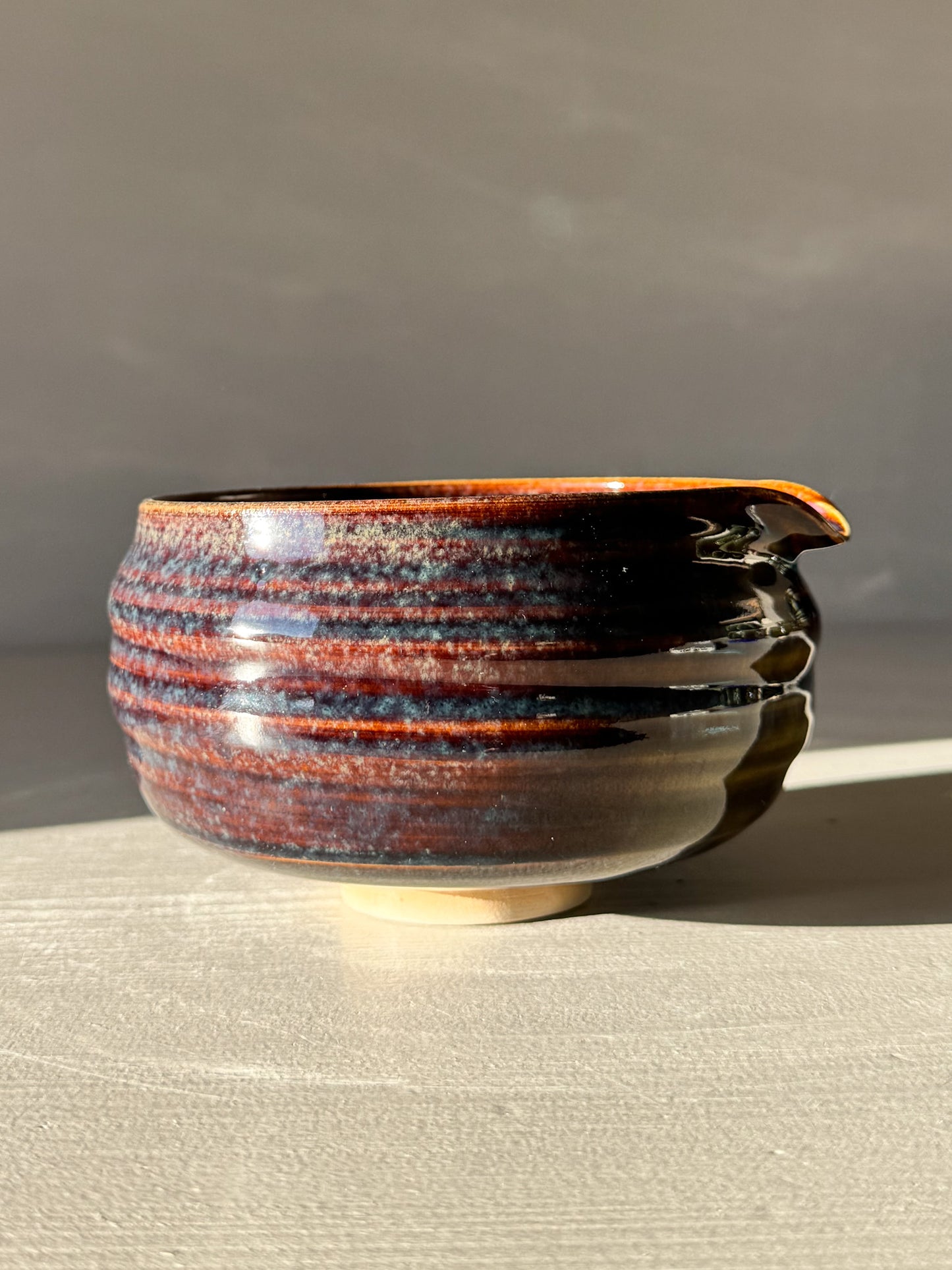 Matcha Bowl Spout - Glossy Blue #01