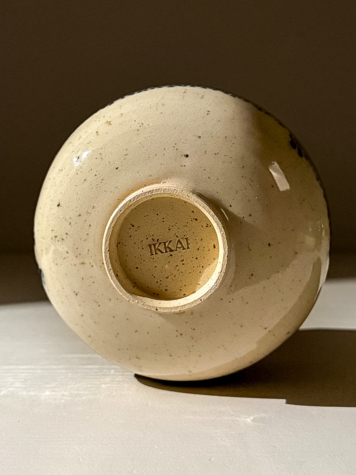 Matcha Bowl with Spout - Green Rim #03