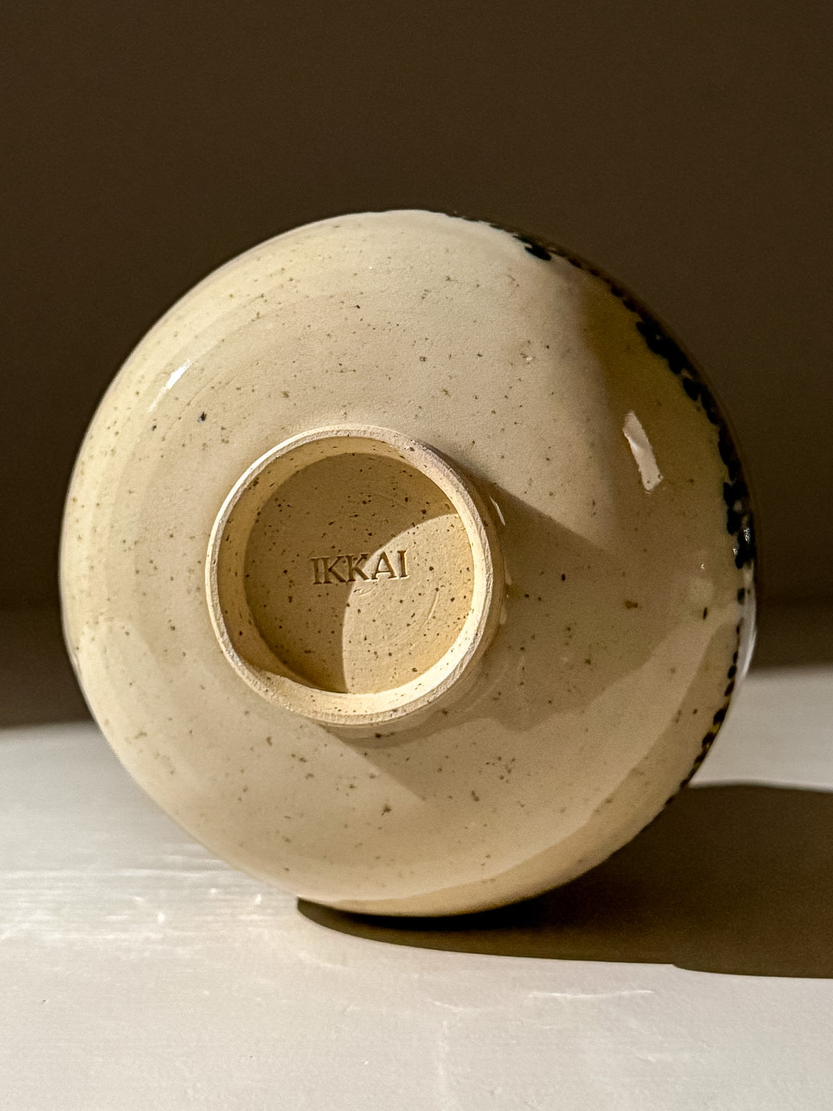 Matcha Bowl with Spout - Green Rim #05