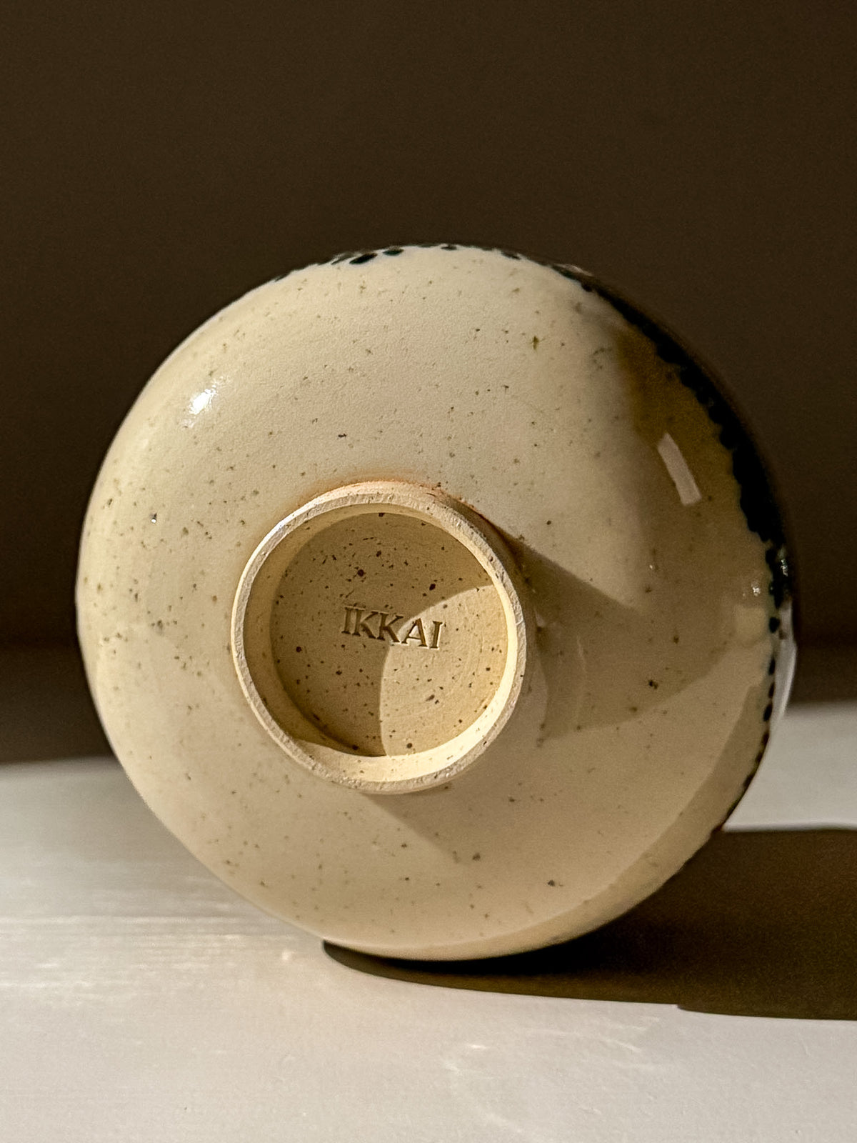 Matcha Bowl with Spout - Green Rim #06