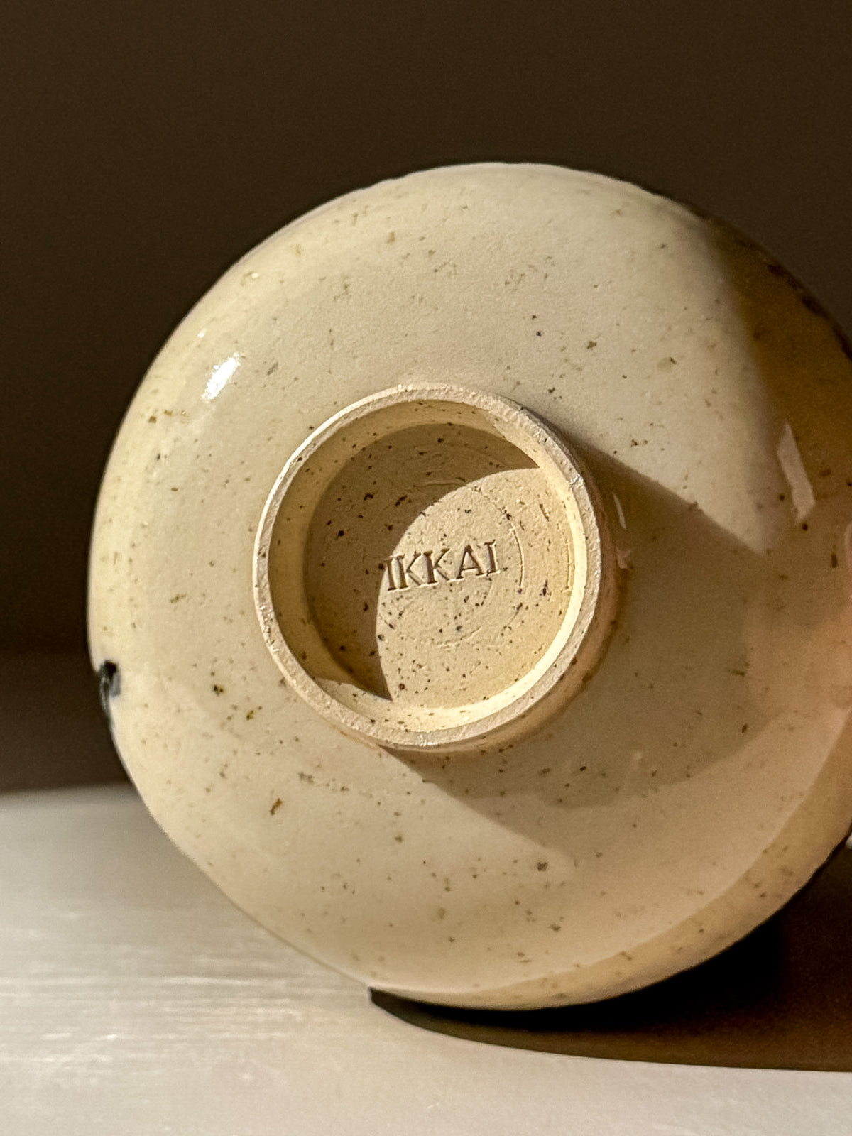 Matcha Bowl with Spout - Green Rim #07