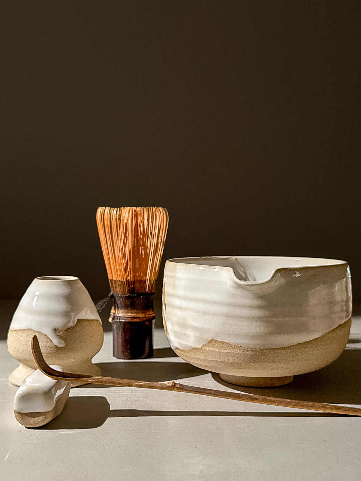 Matcha Bowl with Spout – Yuki #02