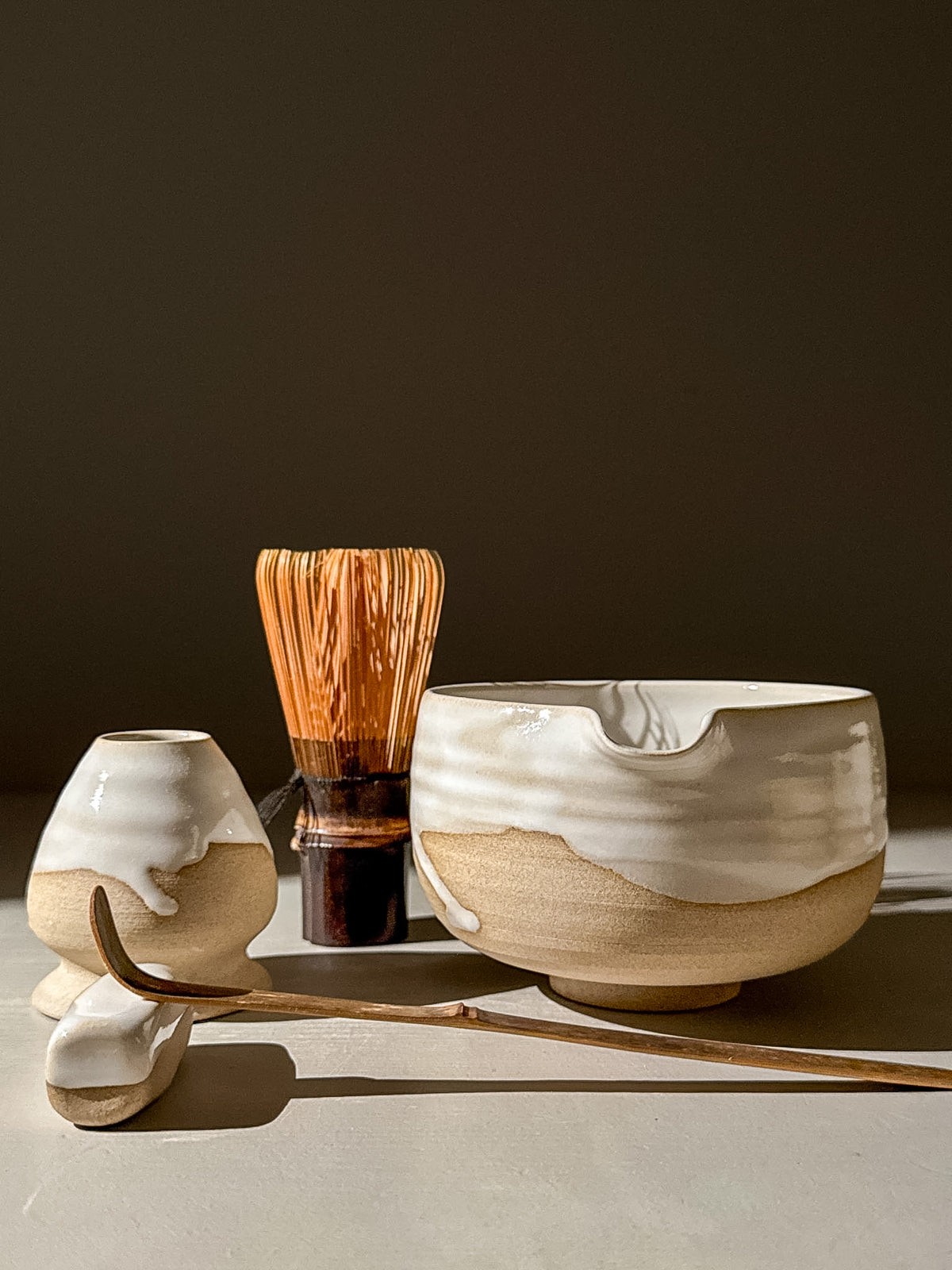 Matcha Bowl with Spout – Yuki #03