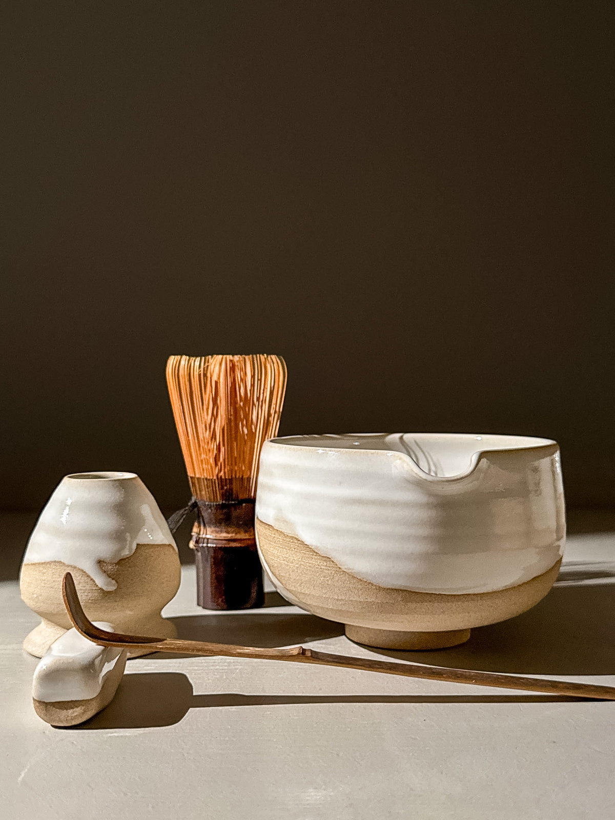 Matcha Bowl with Spout – Yuki #04