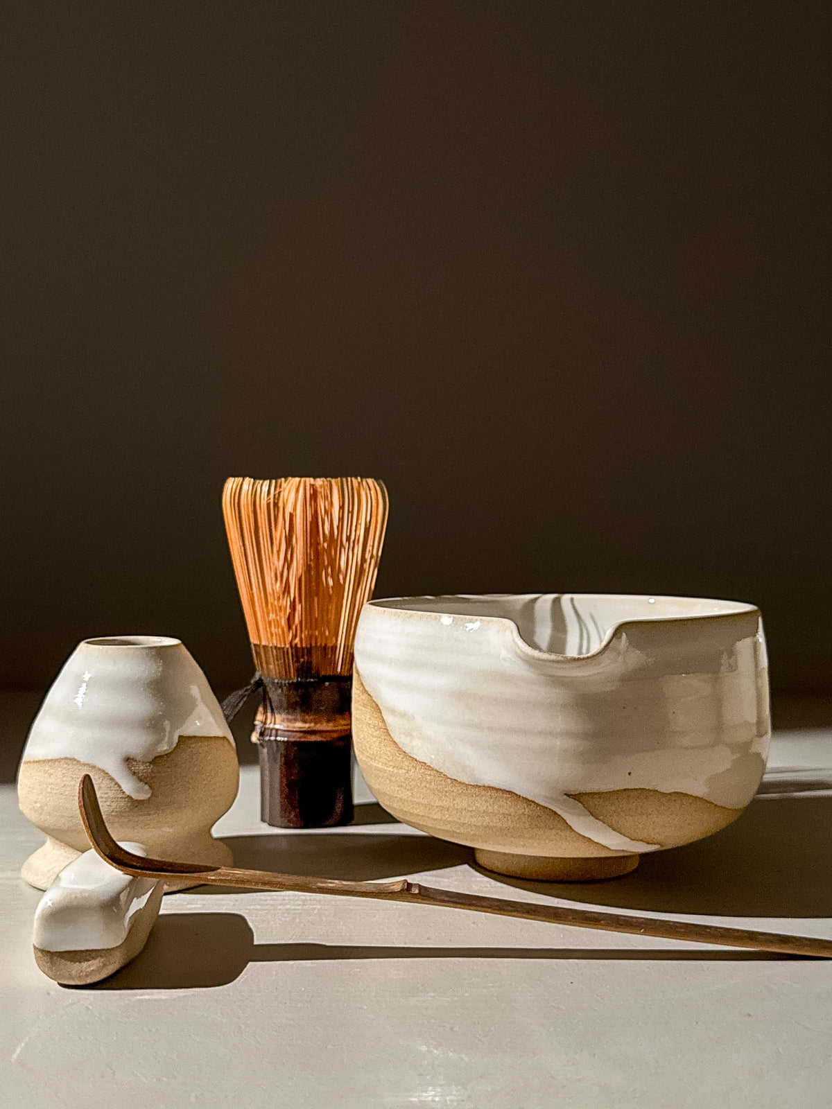 Matcha Bowl with Spout – Yuki #05
