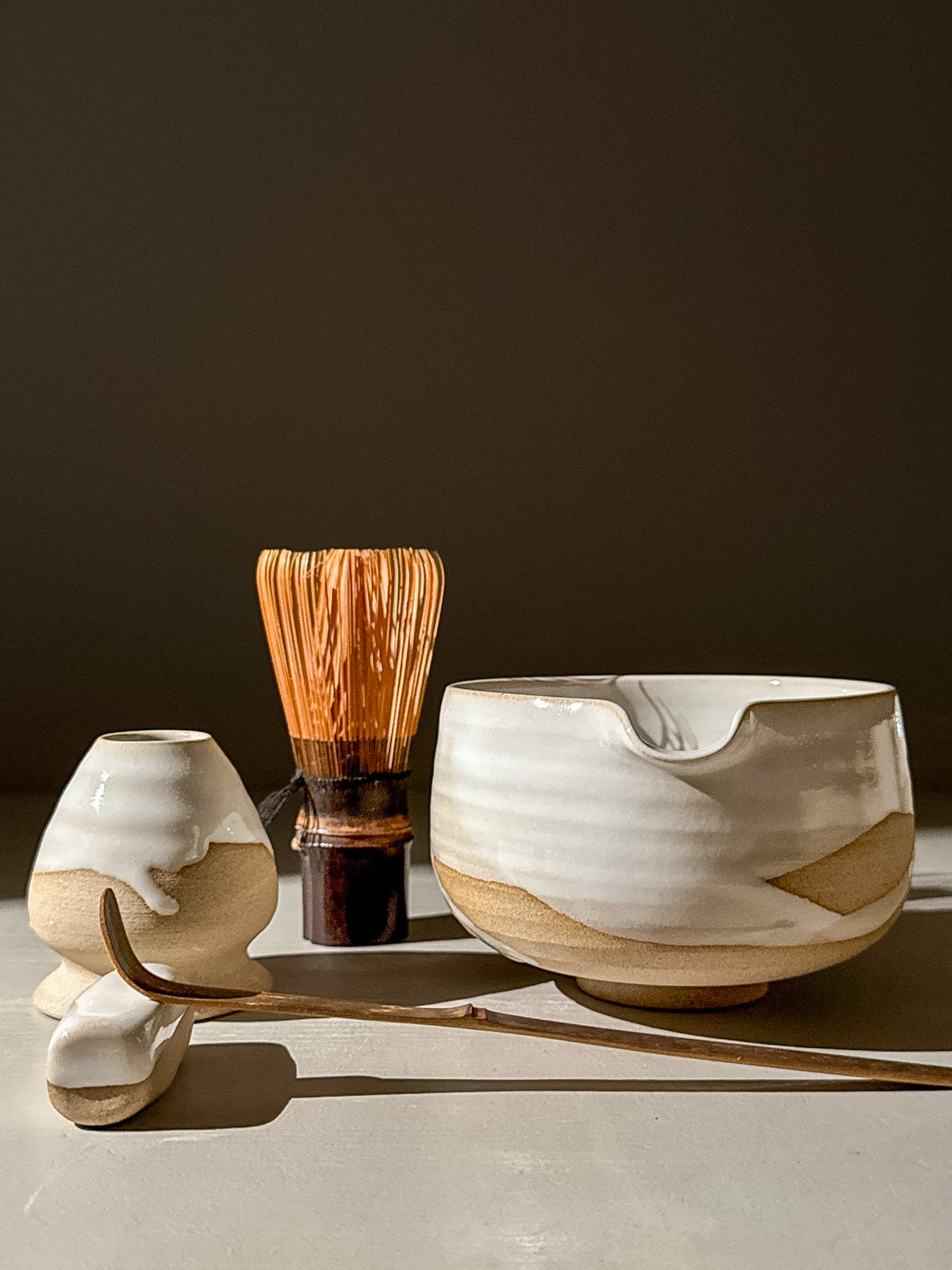Matcha Bowl with Spout – Yuki #07