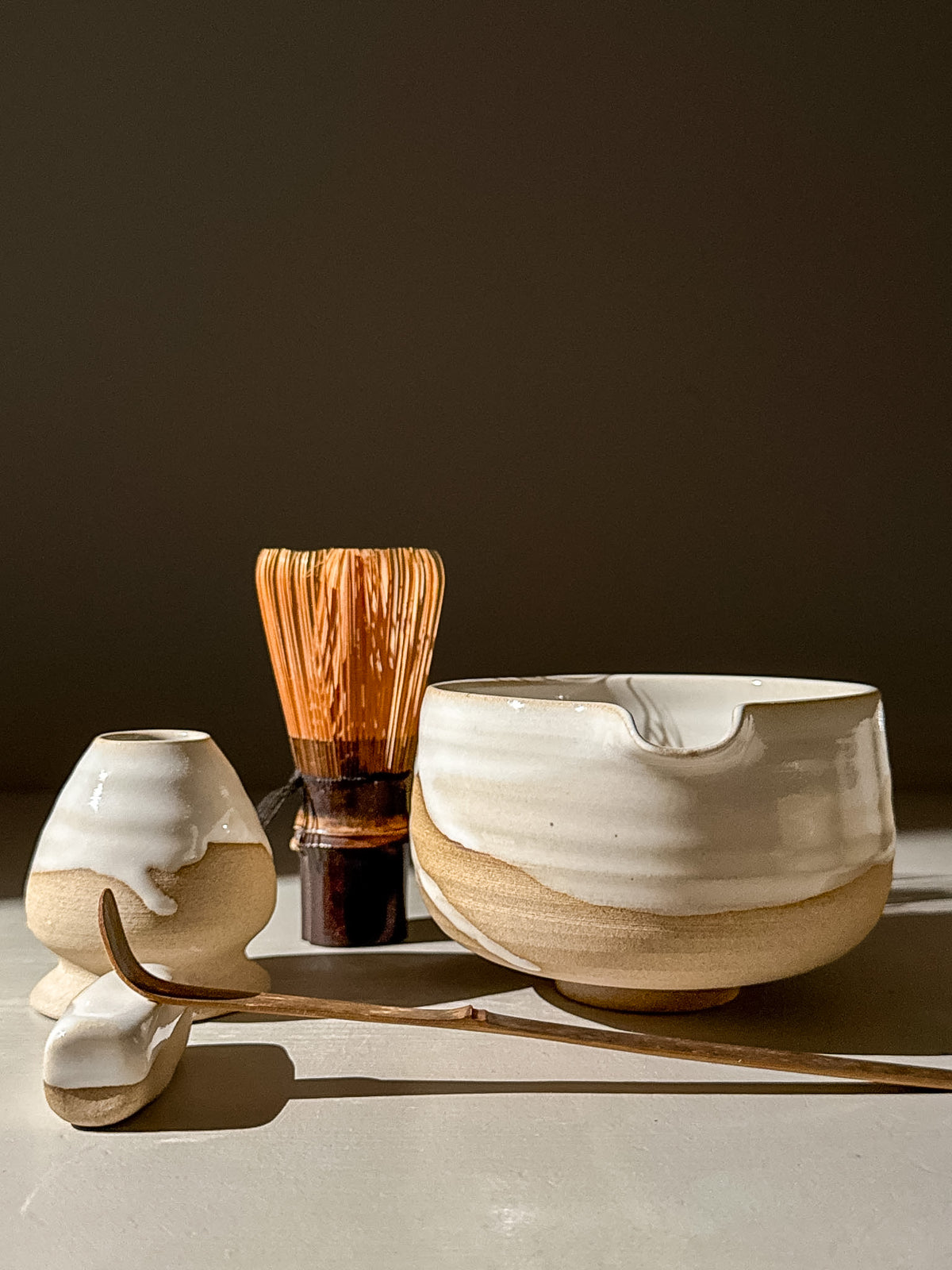 Matcha Bowl with Spout – Yuki #10
