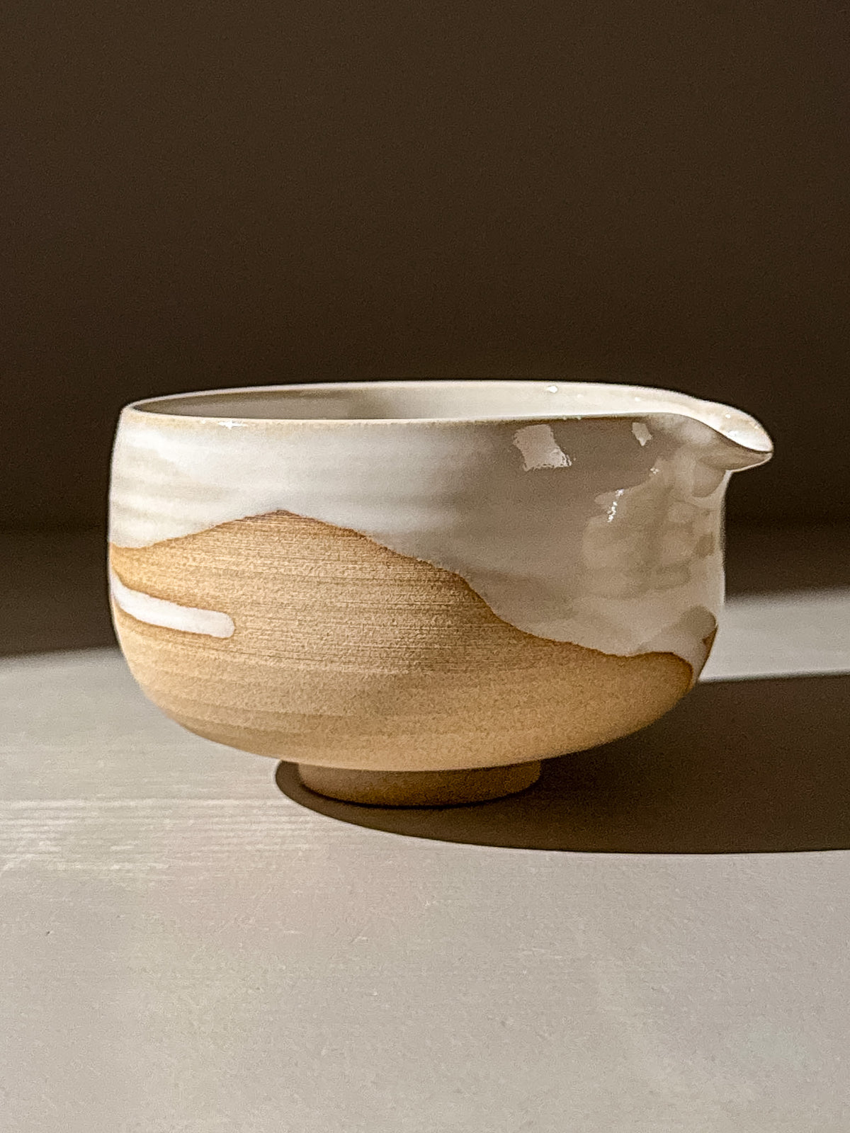 Matcha Bowl with Spout – Yuki #05