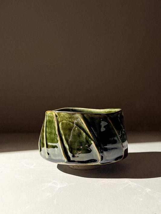 Textured Matcha Bowl - Hinoki #02