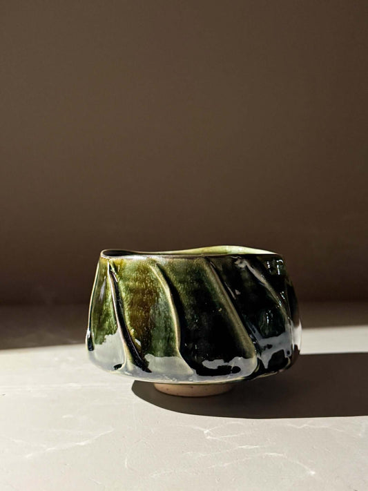 Textured Matcha Bowl - Hinoki #03