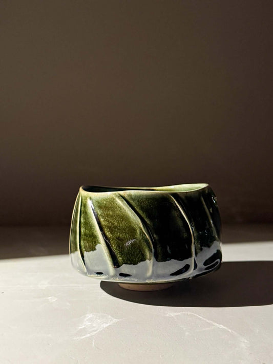 Textured Matcha Bowl - Hinoki #06